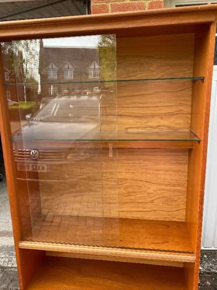 Photo of free Tall wooden display cabinet/shelf unit (Hurstpierpoint BN6) #4