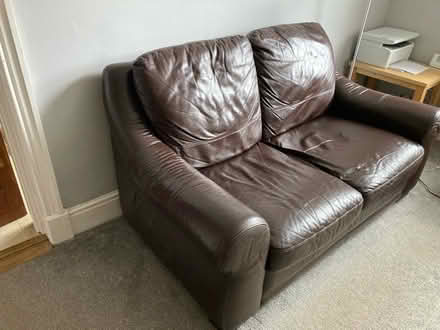 Photo of free Small leather sofa (Cockermouth CA13) #3