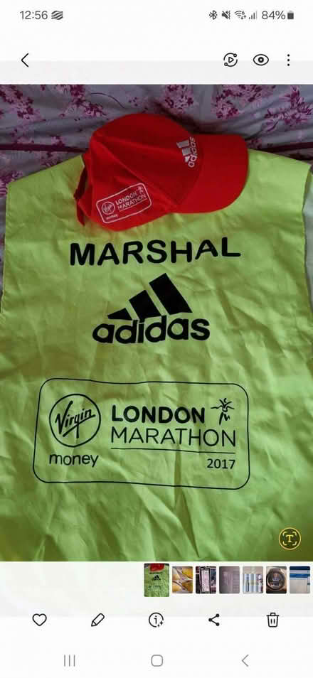 Photo of free London marathon cap and hi-vis tabard (Addiscombe CR0) #1