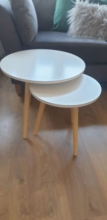 Photo of free Pair of round wooden side tables (Bexleyheath DA6) #1