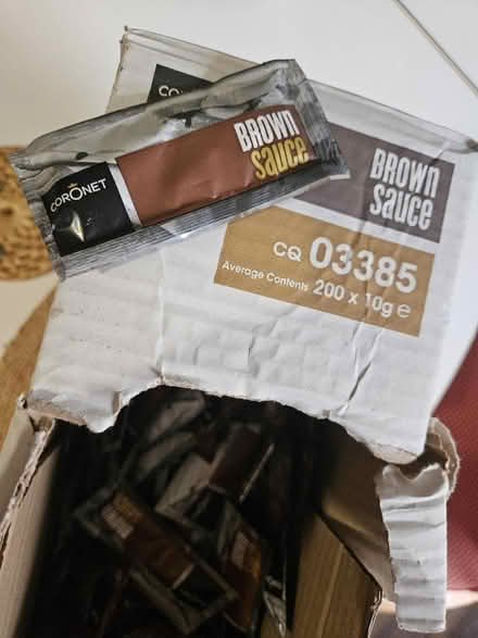 Photo of free 10g packs of brown sauce (CO1 Newtown) #2