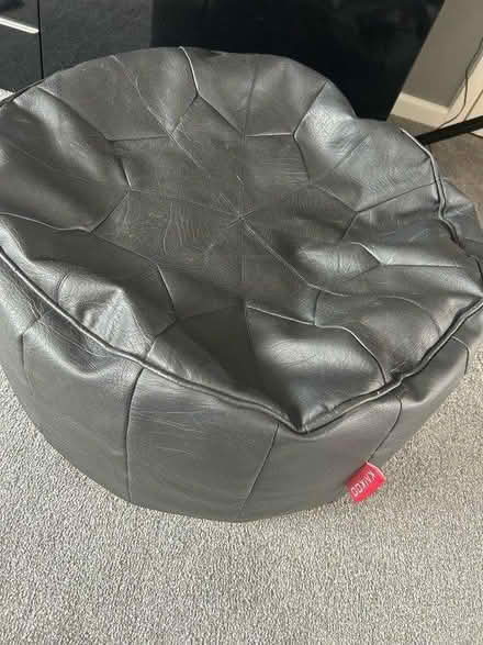 Photo of free Faux leather bean pouffe (Dunstable) #1