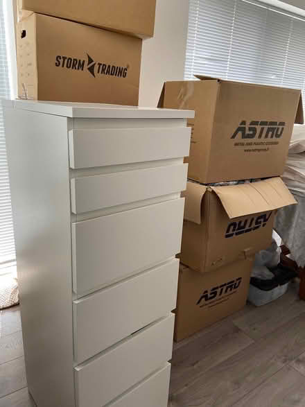 Photo of free Tall white Drawers (Paignton) #3