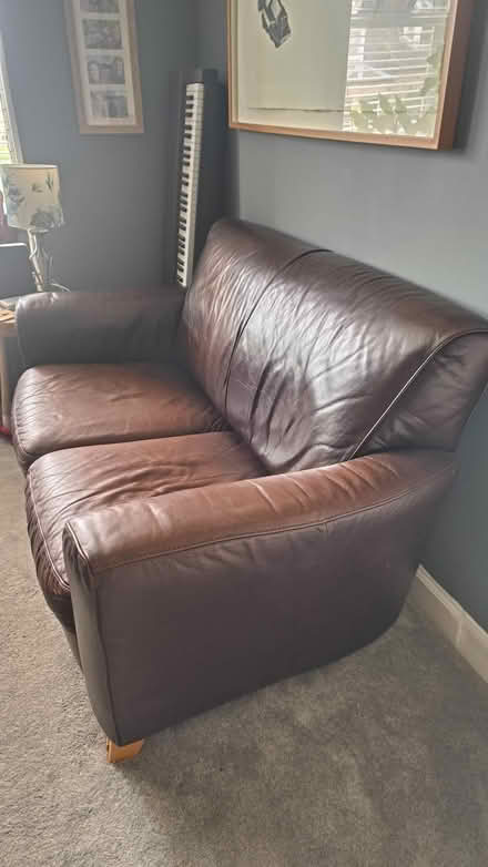 Photo of free 2 seater leather sofa (Dalkeith EH22) #3
