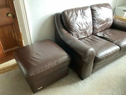 Photo of free Leather pouffe (Cockermouth CA13) #2