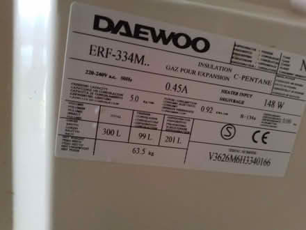 Photo of free Daewoo Fridge freezer WORKING (TW14) #2