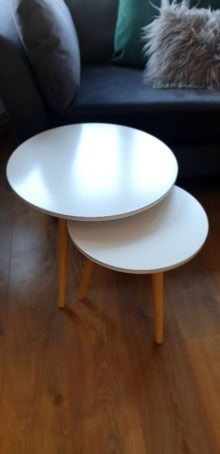 Photo of free Pair of round wooden side tables (Bexleyheath DA6) #2