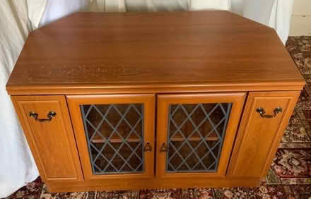 Photo of free TV stand with leaded door windows (Heysham LA3) #2