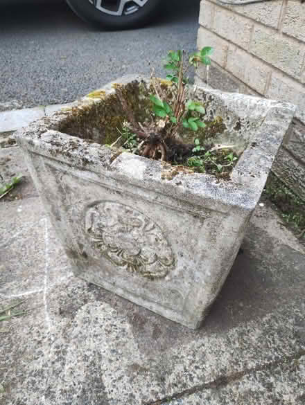 Photo of free 2 Stone Plant Pots (Bagslate Moor OL11) #1