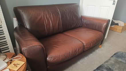 Photo of free 2 seater leather sofa (Dalkeith EH22) #2