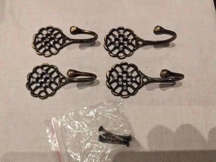 Photo of free Bronze & diamanté curtain hooks (Southhouse EH17) #1