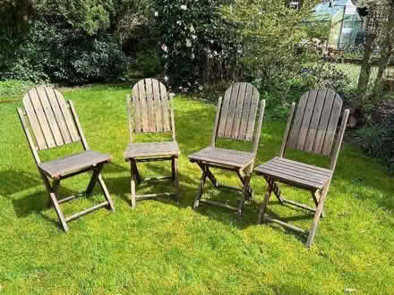 Photo of free 4 wooden garden chairs (Stivichall CV3) #1