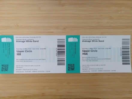 Photo of free Two tickets, Average White Band, TONIGHT Sat 11th May (Dean EH4) #1