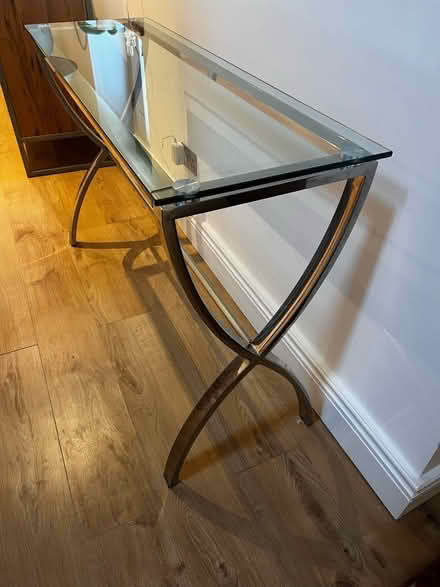 Photo of free Glass and Chrome console table (Poynings, BN45) #2
