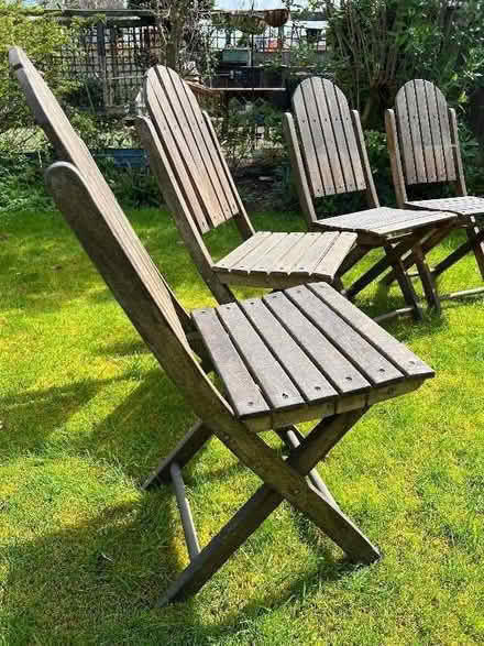 Photo of free 4 wooden garden chairs (Stivichall CV3) #3