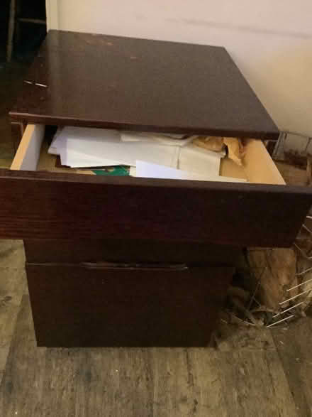 Photo of free Filing cabinet mahogany coloured (Milford DE56)