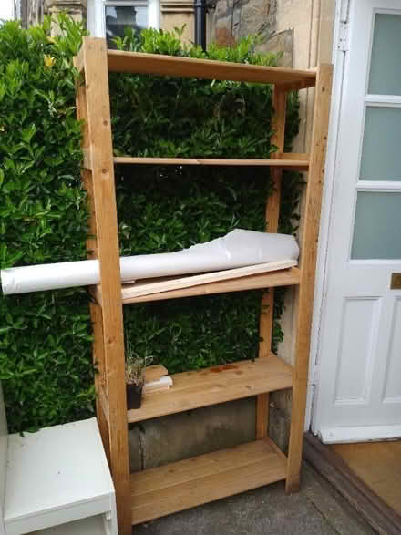 Photo of free Wooden shelving unit (Lower Weston) #1