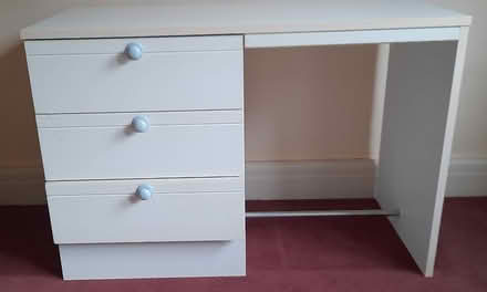 Photo of free Melamine faced chipboard desk - cms 97w,49d,65h (Bernards Heath AL1) #1