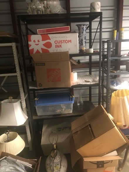 Photo of free 2 tall metal shelves (Ustorit 701 Blackhawk Westmt) #1