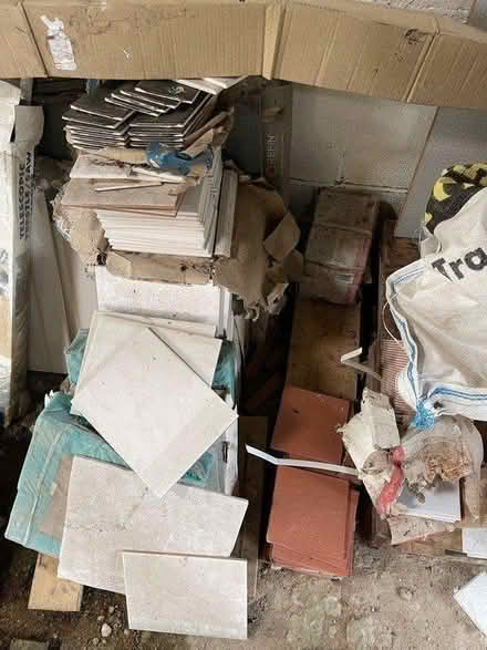 Photo of free Pile of random wall and floor tiles (IG10 high beech) #1