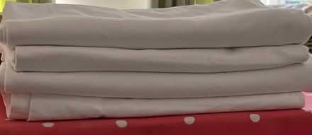 Photo of free Eyelet curtains X 4 - white/linen (Surbiton KT6) #1
