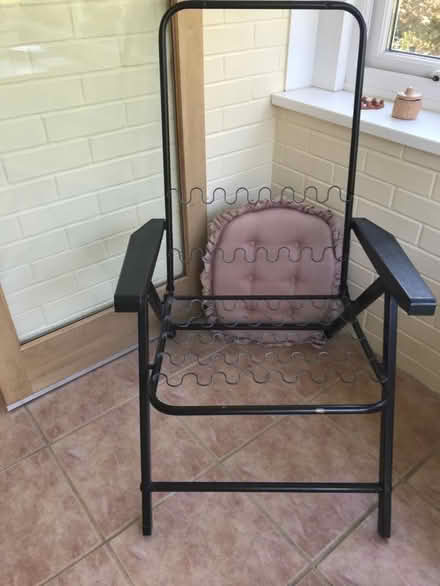 Photo of free Garden chair. Padding needs attention. Collect Combe Down v (University of Bath) #2