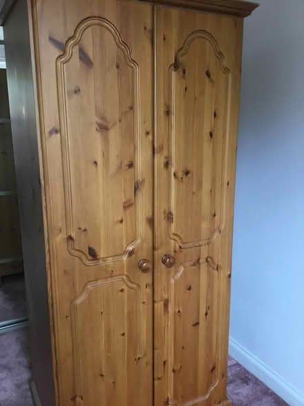 Photo of free Single pine wardrobe (Chaddesden Derby) #1