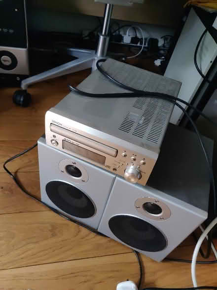 Photo of free Denon receiver (amplifier + tuner) with speakers and remote (Fiveways BN1) #1