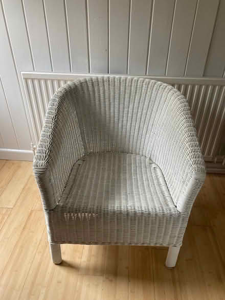 Photo of free White wicker chair (Longwood HD3) #1