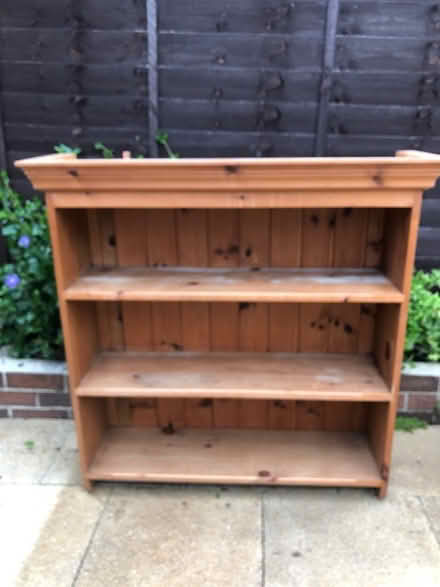 Photo of free Pine Welsh dresser top with shelves (S60 Whiston Rotherham)