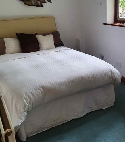 Photo of free Double divan bed with bedhead, mattress and valance (Cranham Corner GL6) #1