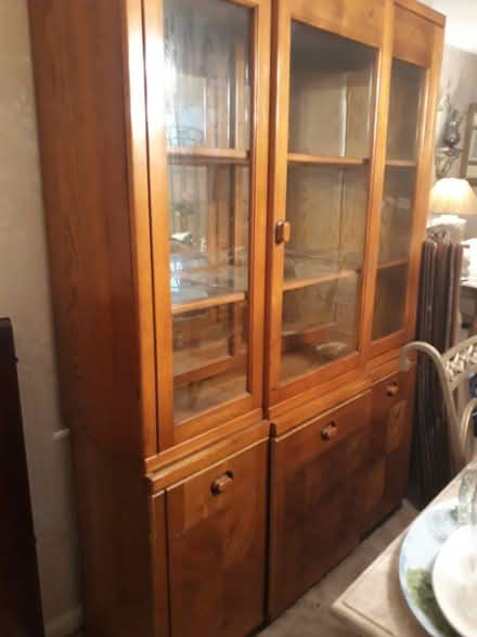 Photo of free Wood 2-piece hutch/china cabinet (Greenbriar Mall area) #1