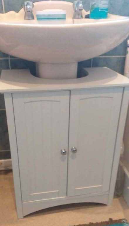 Photo of free Bathroom cupboard (under sink, pedestal style) (White City GL4) #1
