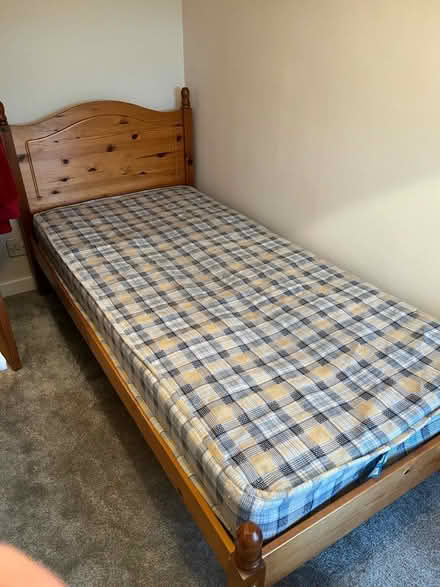 Photo of free Pine single bed (Biddulph Moor) #2