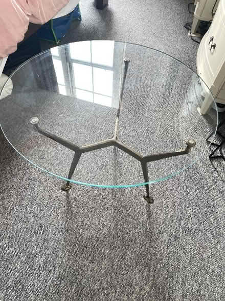 Photo of free Glass and brass coffee table (Seven Dials BN1) #1
