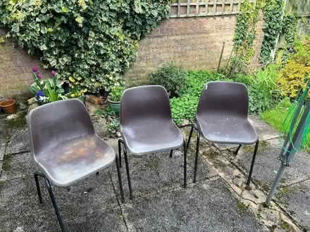 Photo of free 3 brown plastic chairs (Stivichall CV3) #1