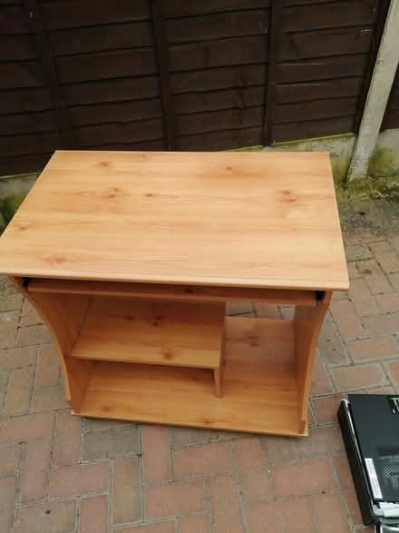 Photo of free Wooden computer desk (Goldington Bedford) #2