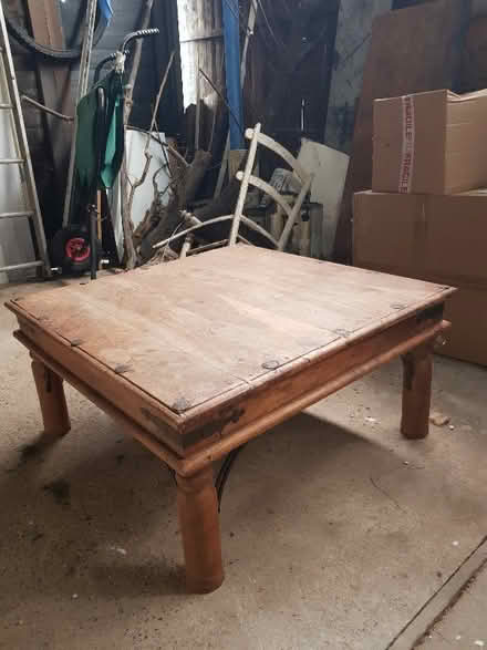 Photo of free Large coffee table approx 700mmx 700mm (Carlton NG4)