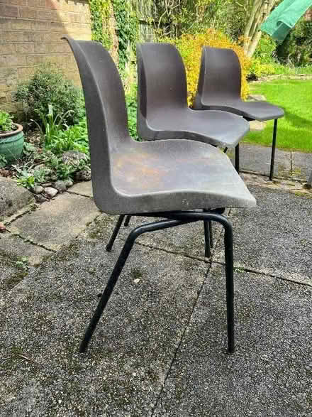 Photo of free 3 brown plastic chairs (Stivichall CV3) #2