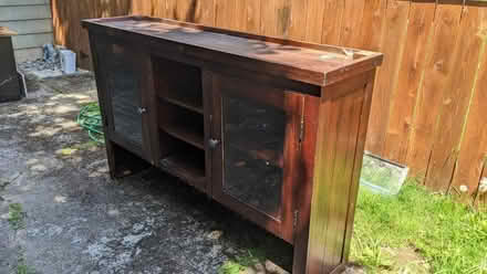 Photo of free Solid wood Entertainment stand (W Vancouver (Hazel Dell)) #3