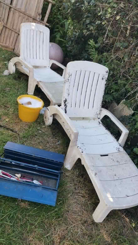 Photo of free Plastic spa/ pool loungers (Upper Beeding) #1