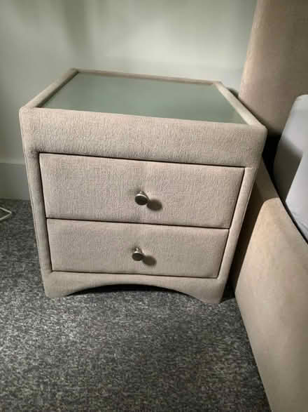 Photo of free 2 Beige Bedside Tables / Beige Ottoman Storage Bench (ME9) #2
