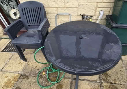 Photo of free Garden plastic chairs x4 and table (Cheltenham GL51) #1