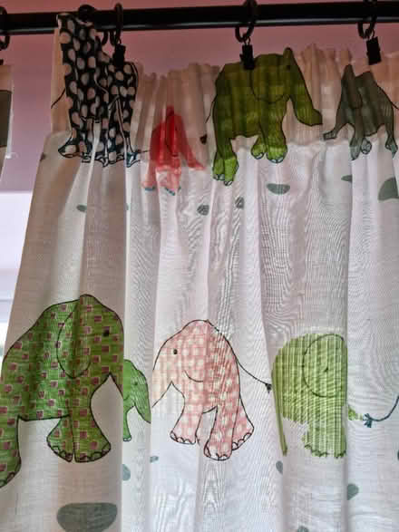 Photo of free Elephant curtains and matching single duvet cover set (Standerwick BA11) #3