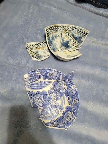 Photo of free Broken Cobalt Blue Bowls (McKnight Rd and Manchester Rd) #1