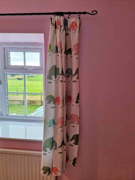 Photo of free Elephant curtains and matching single duvet cover set (Standerwick BA11) #1