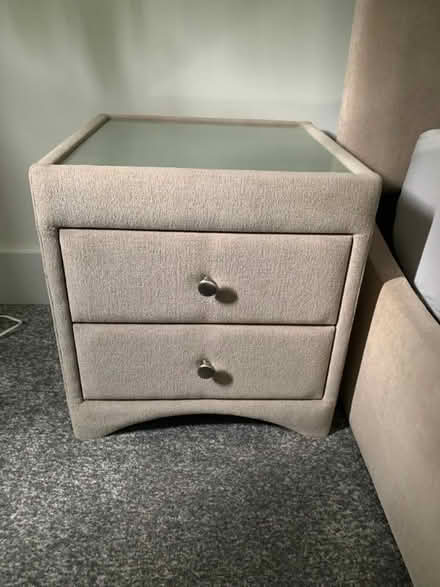 Photo of free 2 Beige Bedside Tables / Beige Ottoman Storage Bench (ME9) #1