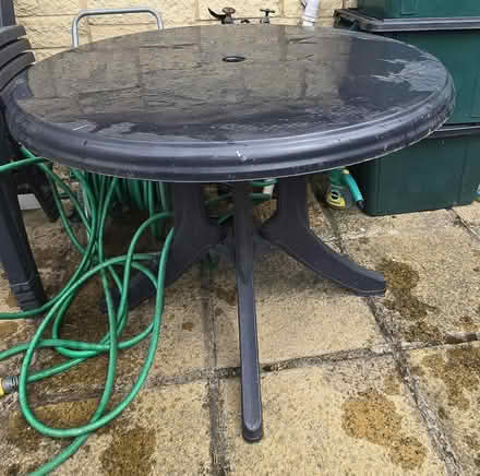 Photo of free Garden plastic chairs x4 and table (Cheltenham GL51) #2