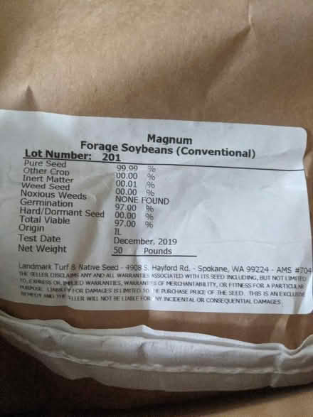 Photo of free 50 Pound Bag of Forager Soy Beans (East Village) #1