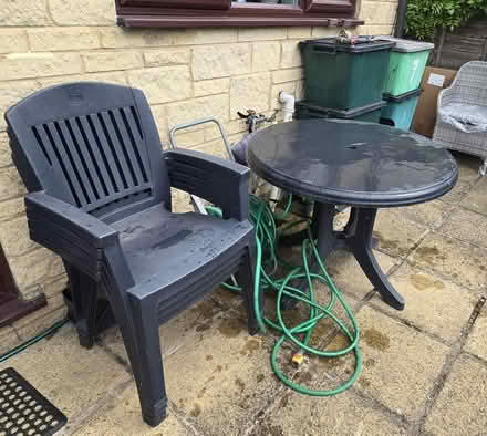 Photo of free Garden plastic chairs x4 and table (Cheltenham GL51) #4
